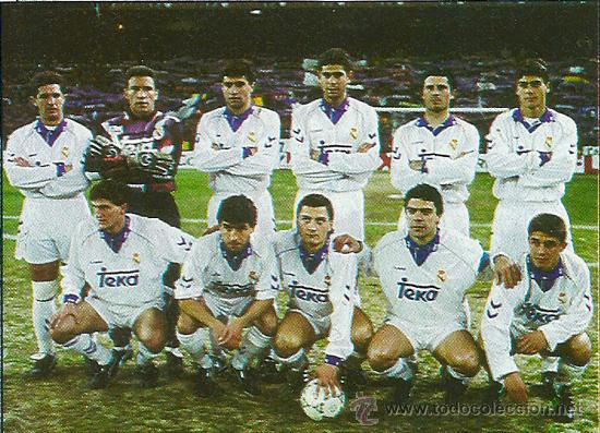 Sports collectibles: REAL MADRID: Recorte de un equipo de mediados de los 90