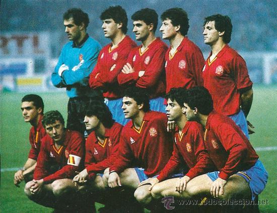 Colecionismo desportivo: SELECCI&Oacute;N ESPA&Ntilde;OLA DE F&Uacute;TBOL: Recorte de los primeros a&ntilde;os 90