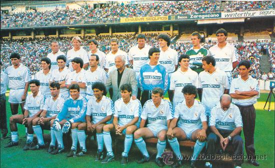 Colecionismo desportivo: REAL MADRID: Recorte de la plantilla de la temporada 89-90