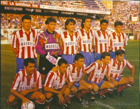 Collezionismo sportivo: ATL&Eacute;TICO DE MADRID: Recorte de un equipo de 1990, aprox.