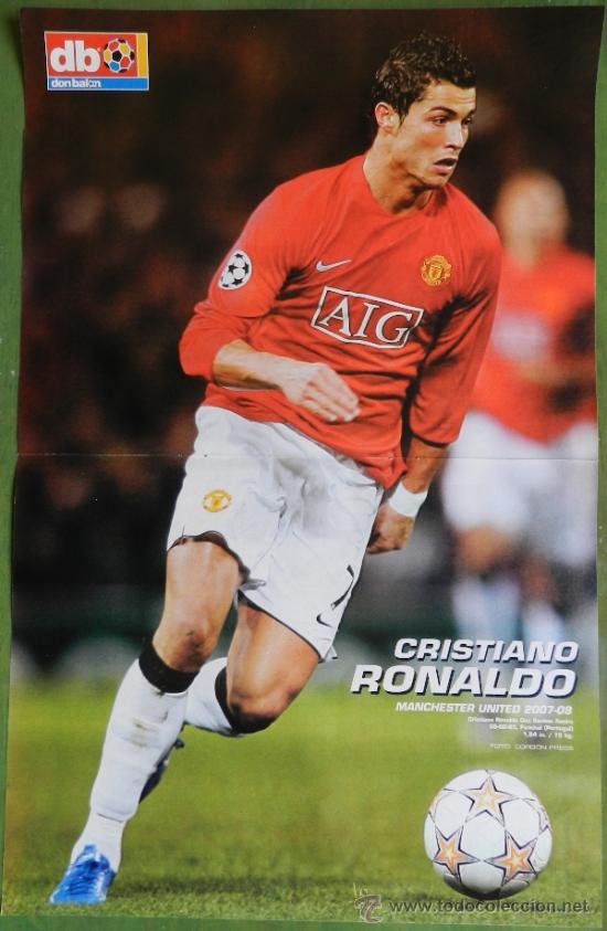 poster cristiano ronaldo (manchester) 2007/2008 - Compra venta en