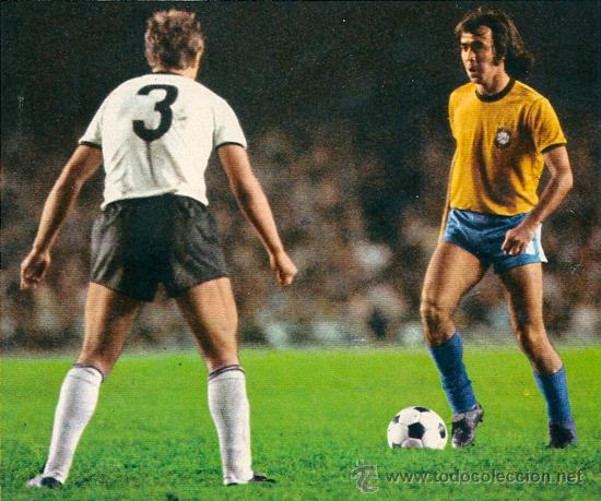 Collezionismo sportivo: SELECCI&Oacute;N DE F&Uacute;TBOL DE BRASIL: Recorte de un jugador desconocido. A&ntilde;os 80