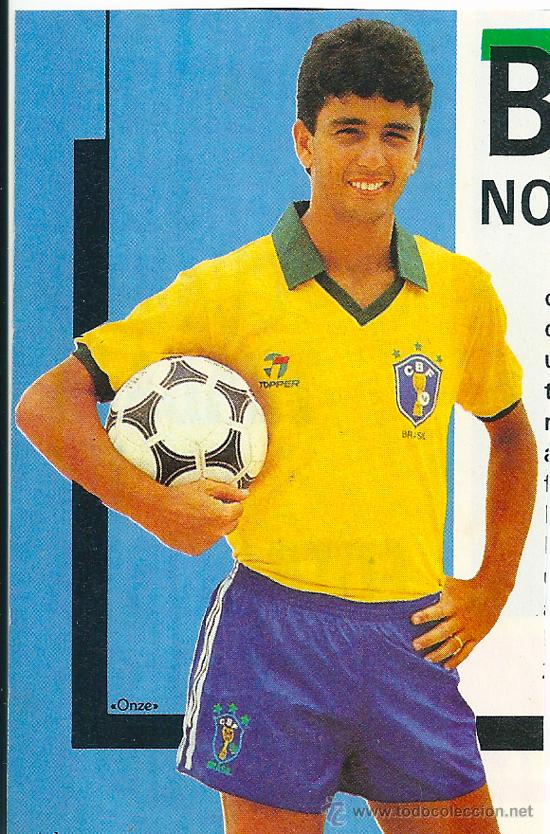 Colecionismo desportivo: SELECCI&Oacute;N DE F&Uacute;TBOL DE BRASIL: Recorte de BEBETO. Hacia 1990