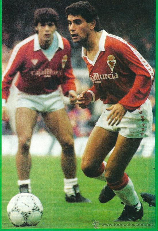 Colecionismo desportivo: REAL MURCIA: Gran recorte de MANOLO. Finales de los a&ntilde;os 80