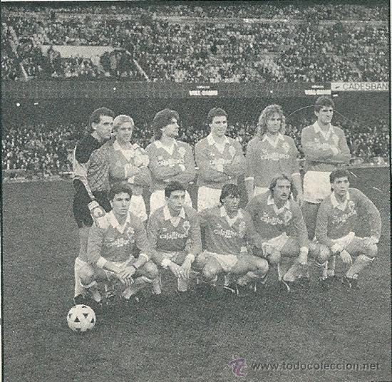 Collezionismo sportivo: REAL MURCIA: Recorte de un equipo de fines de los 80 en el Camp Nou
