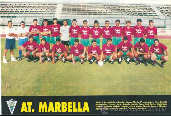 Collezionismo sportivo: ATL&Eacute;TICO MARBELLA: Minip&oacute;ster de la temporada 93-94
