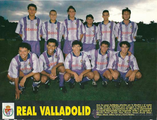 Collezionismo sportivo: REAL VALLADOLID: Minip&oacute;ster de las novedades de la temporada 93-94
