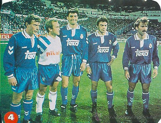 Collezionismo sportivo: REAL MADRID: Recorte de la QUINTA DEL BUITRE: BUTRAGUE&Ntilde;O, PARDEZA, MICHEL, SANCH&Iacute;S y MART&Iacute;N V&Aacute;ZQUEZ