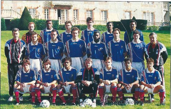 Colecionismo desportivo: SELECCI&Oacute;N DE F&Uacute;TBOL DE FRANCIA: Recorte de los a&ntilde;os 90