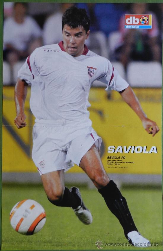 Sports collectibles: POSTER SAVIOLA (SEVILLA FC) 2005/2006 - REVISTA DON BALON LIGA 05/06 FUTBOL -
