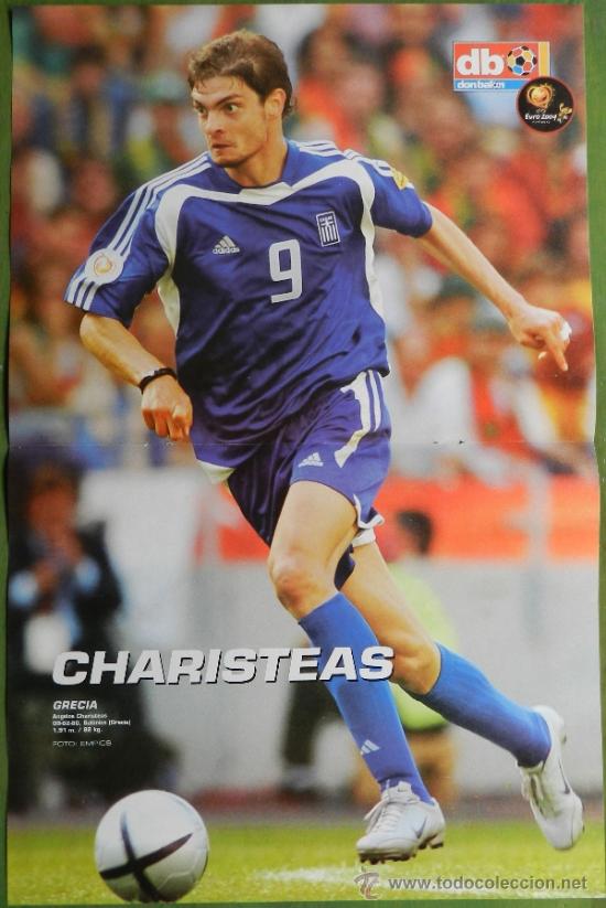 Collectionnisme sportif: POSTER CHARISTEAS (SELECCION GRECIA) EURO 2004 PORTUGAL - REVISTA DON BALON 04 EUROCOPA FUTBOL -