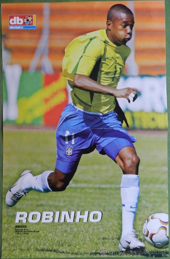 Sports collectibles: POSTER ROBINHO (SELECCION BRASIL) - 2005/2006 REVISTA DON BALON 05/06 FUTBOL -