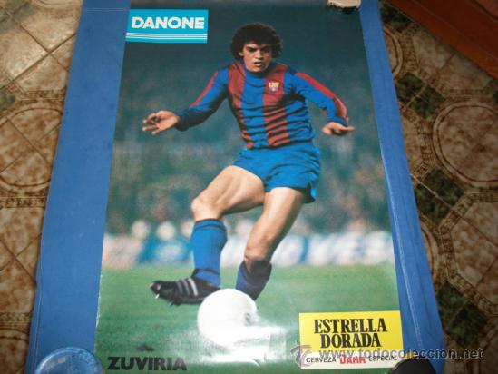 Collezionismo sportivo: Zuviria F.C.Barcelona,propaganda Estrella Dorada y Danone