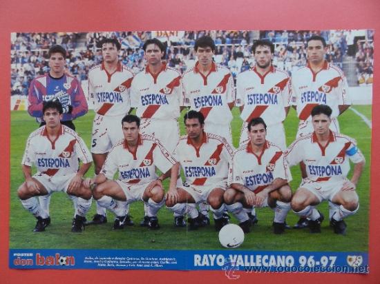 Sports collectibles: POSTER RAYO VALLECANO 96/97 - REVISTA DON BALON LIGA 1996/1997 FUTBOL ALINEACION -