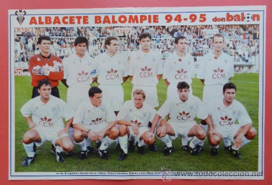Coleccionismo deportivo: POSTER ALBACETE BALOMPIE 94/95 - REVISTA DON BALON LIGA 1994/1995 FUTBOL ALINEACION -