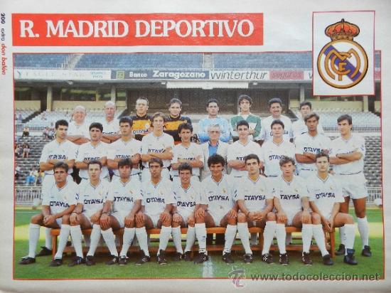 Coleccionismo deportivo: MINI POSTER REAL MADRID CASTILLA 91/92 - DON BALON LIGA 1991/1992 PLANTILLA SEGUNDA DIVISION -