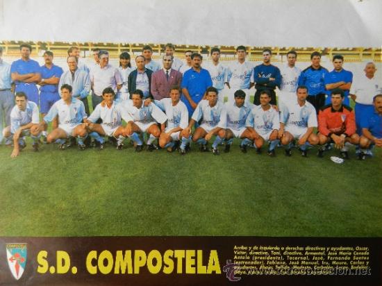 Coleccionismo deportivo: MINI POSTER SD COMPOSTELA 93/94 - DON BALON LIGA 1993/1994 PLANTILLA SEGUNDA DIVISION -