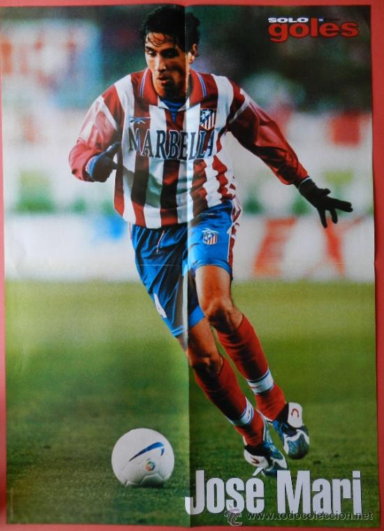 Coleccionismo deportivo: POSTER GRANDE DOBLE JOSE MARI (ATLETICO DE MADRID) RIVALDO (FC BARCELONA) - REVISTA SOLO GOLES