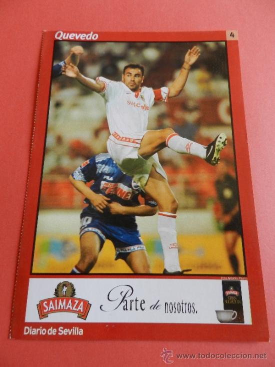Coleccionismo deportivo: 4 QUEVEDO (SEVILLA FC) - LAMINA DIARIO DE SEVILLA 1999/2000 - LIGA 99/00 -