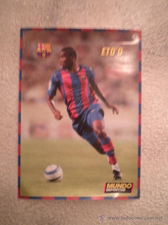 Coleccionismo deportivo: SAMUEL ETO'O &middot; Jugador del F.C. Barcelona - P&Oacute;STER N&ordm; 11 COLECCI&Oacute;N EL MUNDO DEPORTIVO -