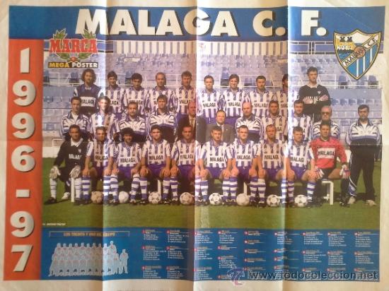 Collezionismo sportivo: POSTER GIGANTE MALAGA CF 1996/1997 - DIARIO MARCA - LIGA FUTBOL 96/97 -