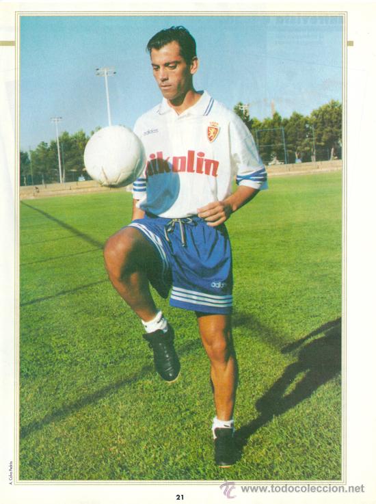 Collezionismo sportivo: REAL ZARAGOZA: Minip&oacute;ster de QUIQUE S&Aacute;NCHEZ FLORES. 1997