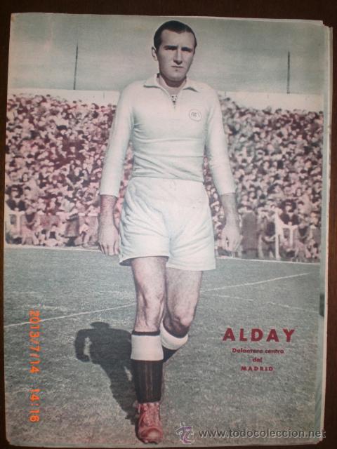 Coleccionismo deportivo: ANTIGUA LAMINA DE MARCA - ALDAY DEL MADRID