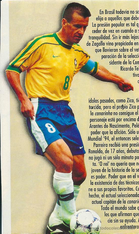 Collezionismo sportivo: SELECCI&Oacute;N DE F&Uacute;TBOL DE BRASIL: Recorte de DUNGA