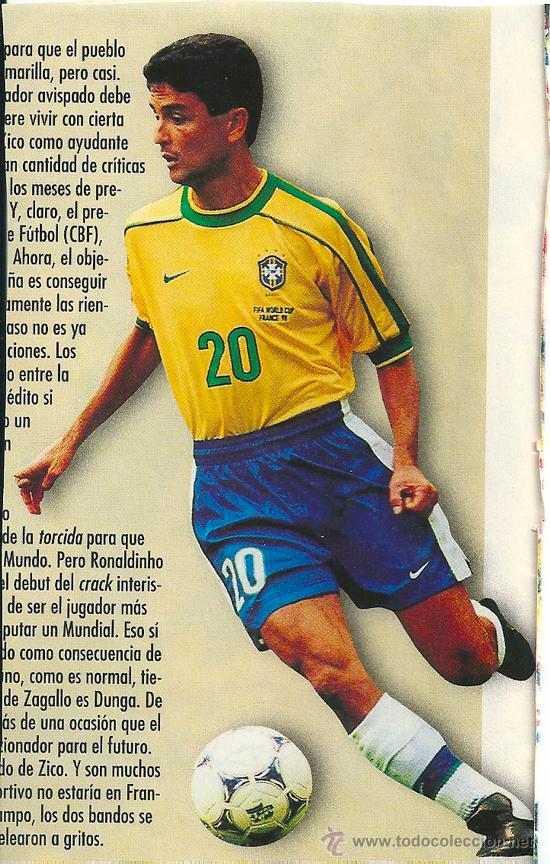Collezionismo sportivo: SELECCI&Oacute;N DE F&Uacute;TBOL DE BRASIL: Recorte de BEBETO