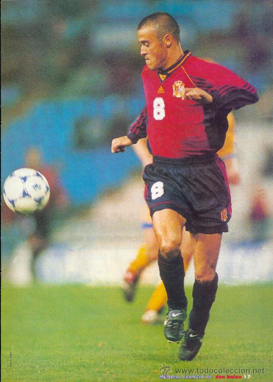 Collezionismo sportivo: SELECCI&Oacute;N ESPA&Ntilde;OLA DE F&Uacute;TBOL: Minip&oacute;ster de LU&Iacute;S ENRIQUE. 1997