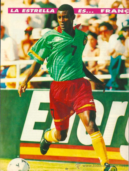 Collezionismo sportivo: SELECCI&Oacute;N DE F&Uacute;TBOL DE CAMER&Uacute;N: Minip&oacute;ster de FRAN&Ccedil;OIS OMAN-BIYIK. 1997