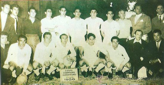Sammelleidenschaft Sport: REAL MADRID: Recorte del equipo Campe&oacute;n de Europa en 1956
