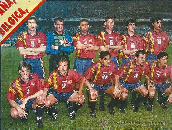 Sammelleidenschaft Sport: SELECCI&Oacute;N ESPA&Ntilde;OLA DE F&Uacute;TBOL: Recorte de mediados los a&ntilde;os 90