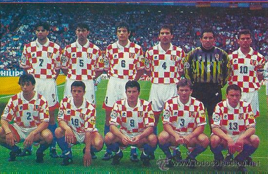 Collectionnisme sportif: SELECCI&Oacute;N DE F&Uacute;TBOL DE CROACIA: Mediados de los a&ntilde;os 90