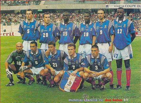 Sammelleidenschaft Sport: SELECCI&Oacute;N DE F&Uacute;TBOL DE FRANCIA: Recorte de 1998