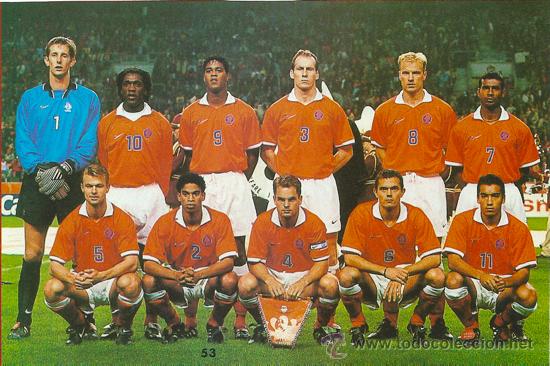 Sammelleidenschaft Sport: SELECCI&Oacute;N DE F&Uacute;TBOL DE HOLANA: Recorte de finales de los a&ntilde;os 90