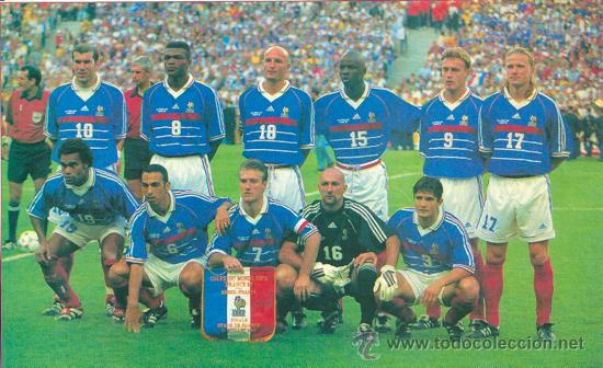 Sammelleidenschaft Sport: SELECCI&Oacute;N DE F&Uacute;TBOL DE FRANCIA: Recorte del equipo Campe&oacute;n del Mundo en el Mundial del 98