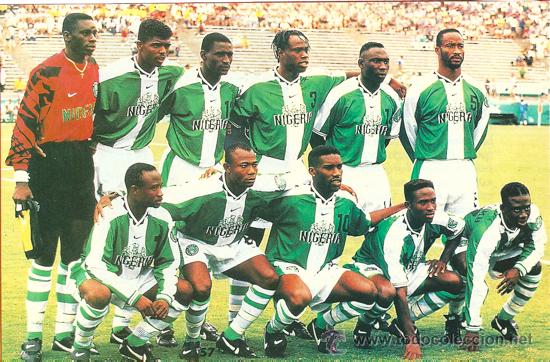 Sammelleidenschaft Sport: SELECCI&Oacute;N DE F&Uacute;TBOL DE NIGERIA: Recorte del equipo Medalla de Oro en los Juegos Ol&iacute;mpicos de Atlanta