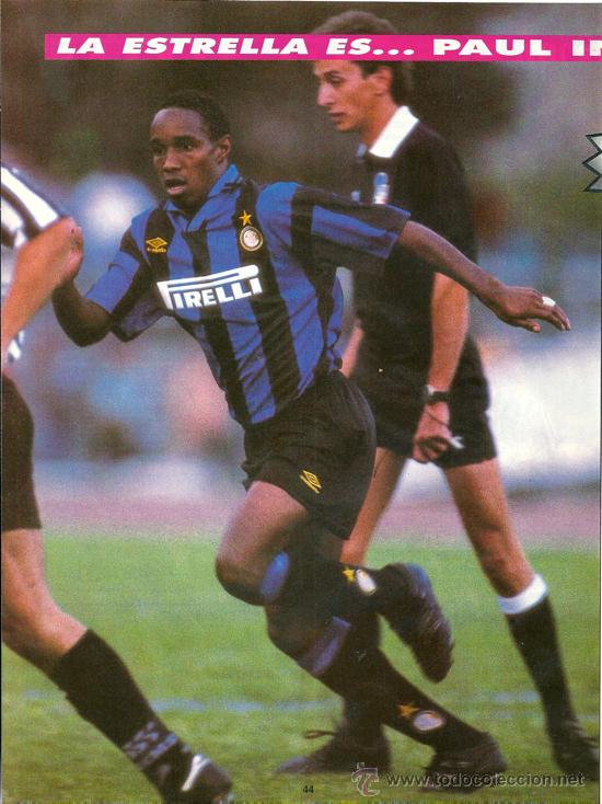 Collectionnisme sportif: INTERNAZIONALE ( INTER ) DE MIL&Aacute;N: Minip&oacute;ster de PAUL INCE. Mediados de los a&ntilde;os 90