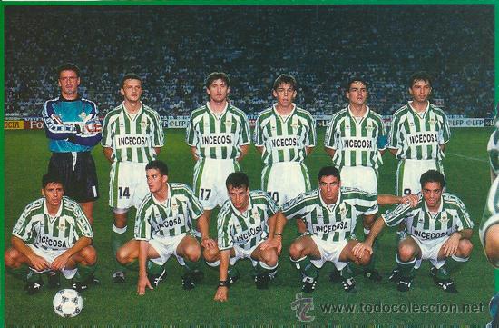 Collectionnisme sportif: REAL BETIS BALOMPI&Eacute;: Recorte de mediados de los a&ntilde;os 90