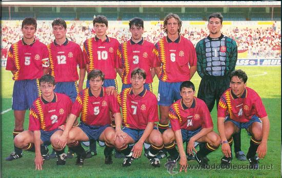 Collezionismo sportivo: SELECCI&Oacute;N ESPA&Ntilde;OLA DE F&Uacute;TBOL SUB 17: Gran recorte de mediados de los a&ntilde;os 90