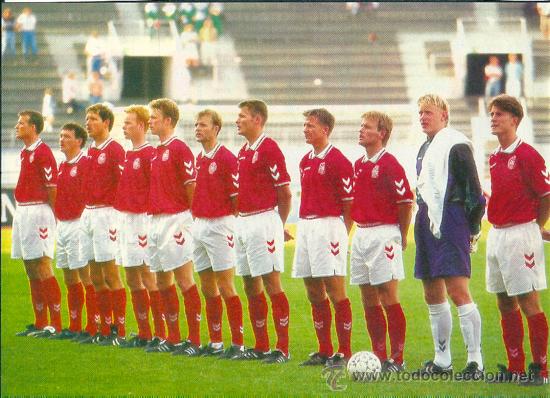 Collezionismo sportivo: SELECCI&Oacute;N DE F&Uacute;TBOL DE DINAMARCA: Recorte de 1992