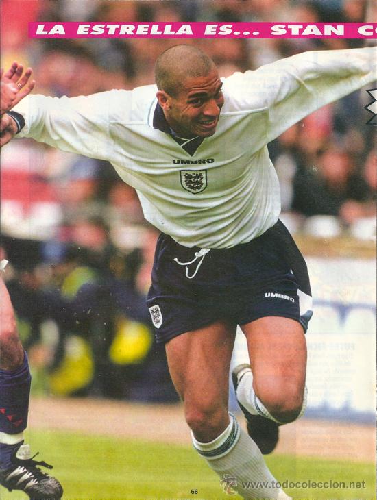 Collezionismo sportivo: SELECCI&Oacute;N DE F&Uacute;TBOL DE INGLATERRA: Minip&oacute;ster de STAN COLLYMORE. Finales de los a&ntilde;os 90