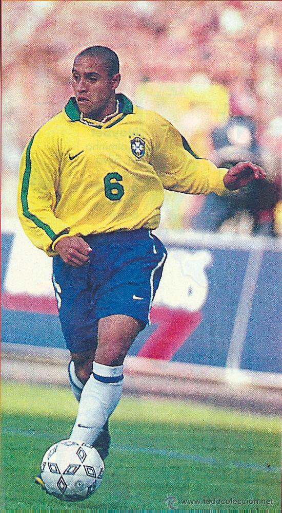 Sammelleidenschaft Sport: SELECCI&Oacute;N DE F&Uacute;TBOL DE BRASIL: Gran recorte de ROBERTO CARLOS