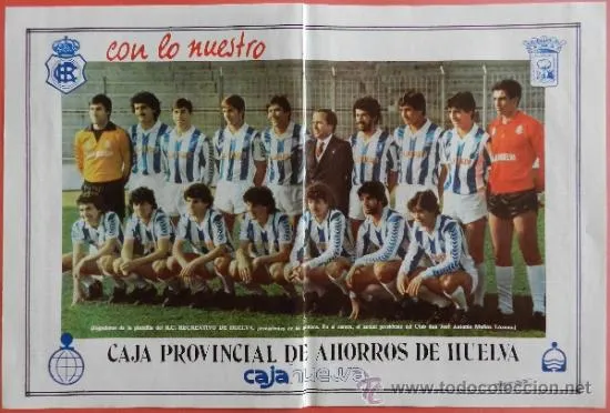POSTER RECREATIVO DE HUELVA 83/84 - REVISTA DON BALON LIGA FUTBOL 83/84 PLANTILLA RECRE