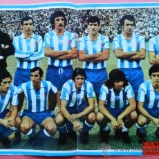 Coleccionismo deportivo: POSTER GRANDE CD MALAGA 73/74 - AS COLOR LIGA FUTBOL 1973/1974 - ALINEACION - 