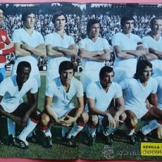 Coleccionismo deportivo: POSTER GRANDE SEVILLA FC 75/76 - AS COLOR LIGA FUTBOL 1975/1976 - ALINEACION - 