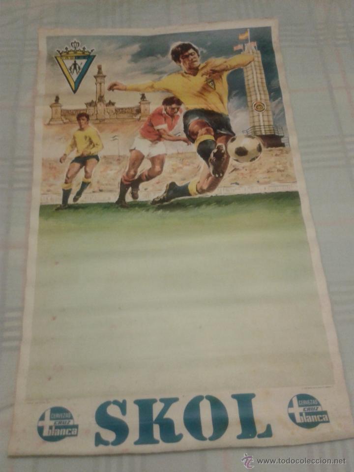 Sammelleidenschaft Sport: cartel de futbol cadiz c.f. sin imprimir  los equipos que jugaban.raro