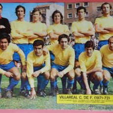 Coleccionismo deportivo: POSTER GRANDE VILLARREAL CF 71/72 - AS COLOR LIGA FUTBOL 1971/1972 - ALINEACION