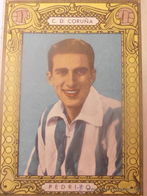 Coleccionismo deportivo: CARTELITO DEL JUGADOR DEL DEPORTIVO DE LA CORU&Ntilde;A PEDRITO. DESPLEGABLE.
